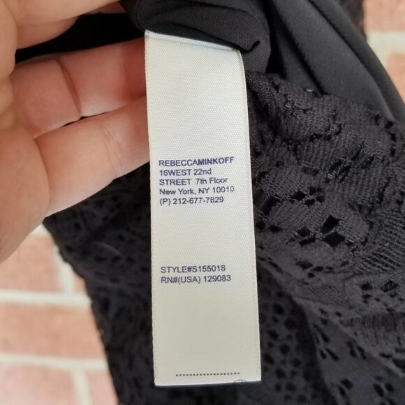 Rebecca Minkoff Marianne Lace Romper w/Piped Trim - Picture 4 of 6